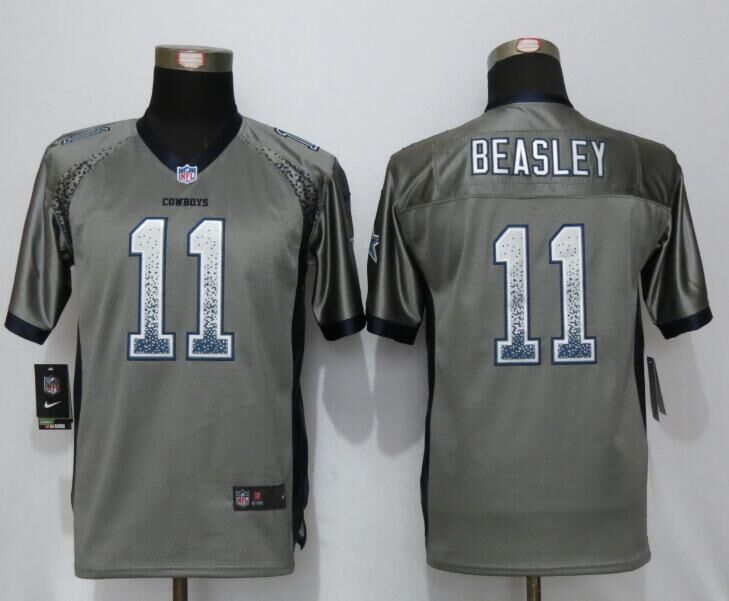 2016 Youth NEW Nike Dallas cowboys 11 Beasley Drift Fashion Grey Elite Jerseys